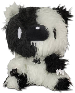 Fuzzy black and white  gloomy bear