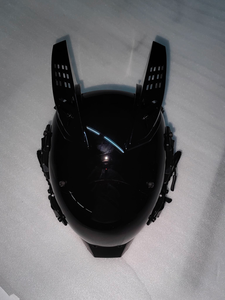 L.e.d cyber helmet with fins