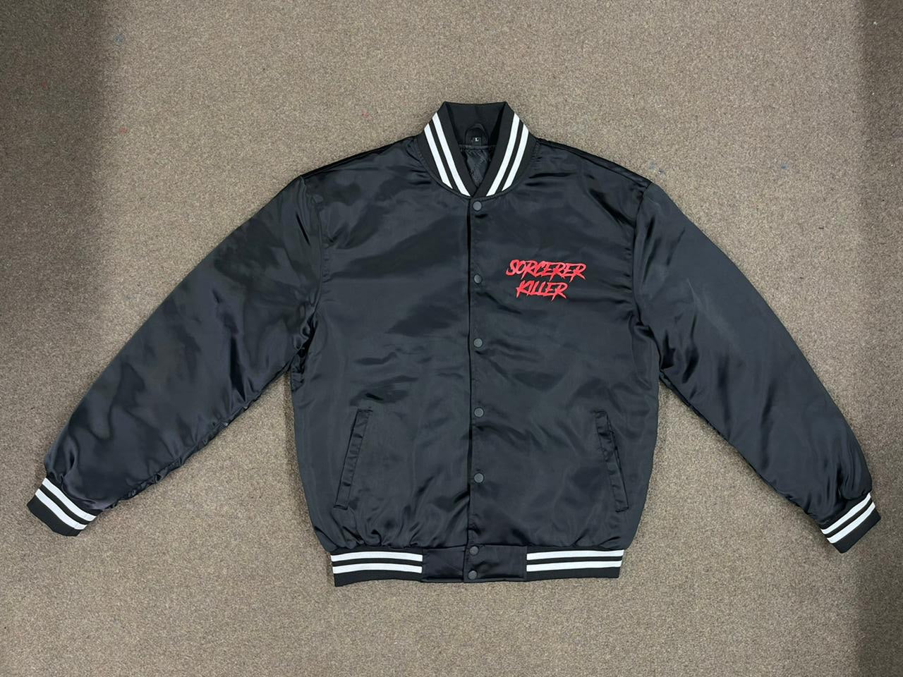 Toji inspired satin bomber jacket