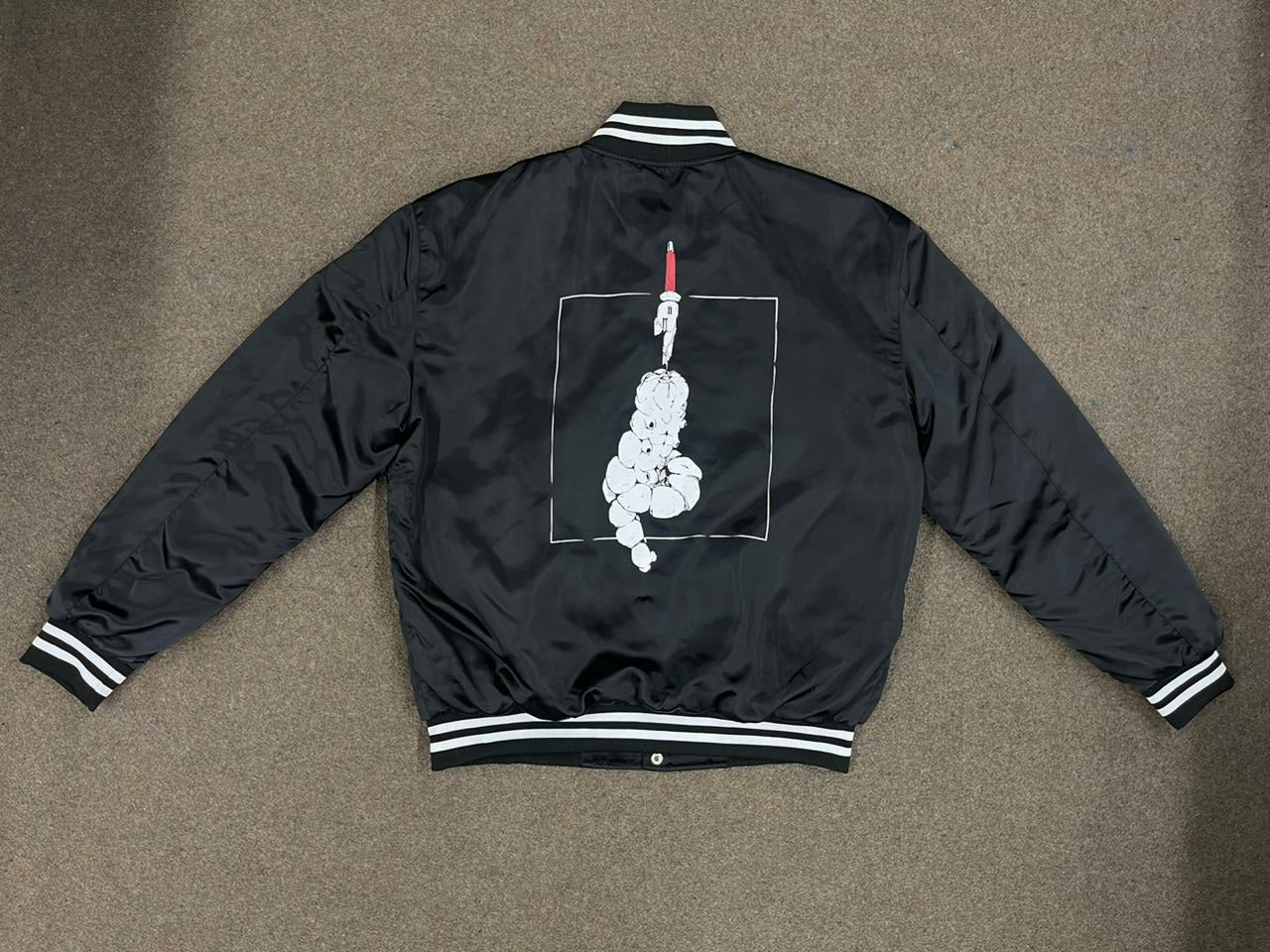 Toji inspired satin bomber jacket
