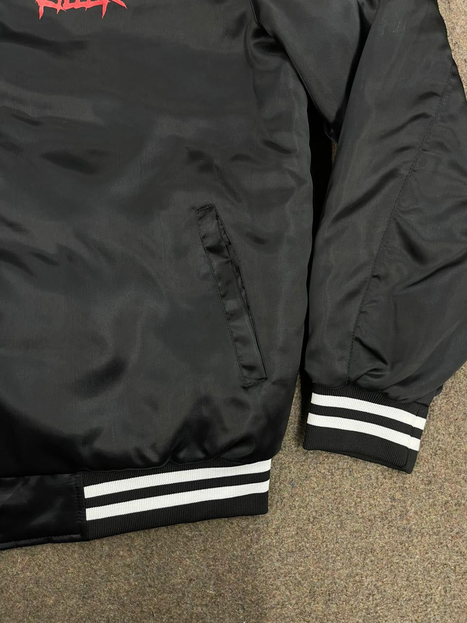 Toji inspired satin bomber jacket