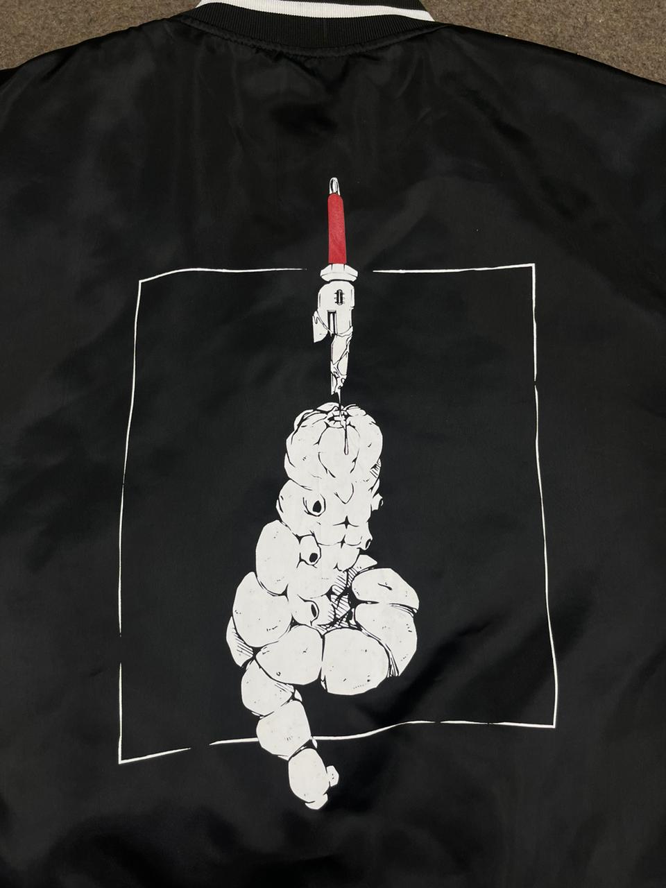 Toji inspired satin bomber jacket