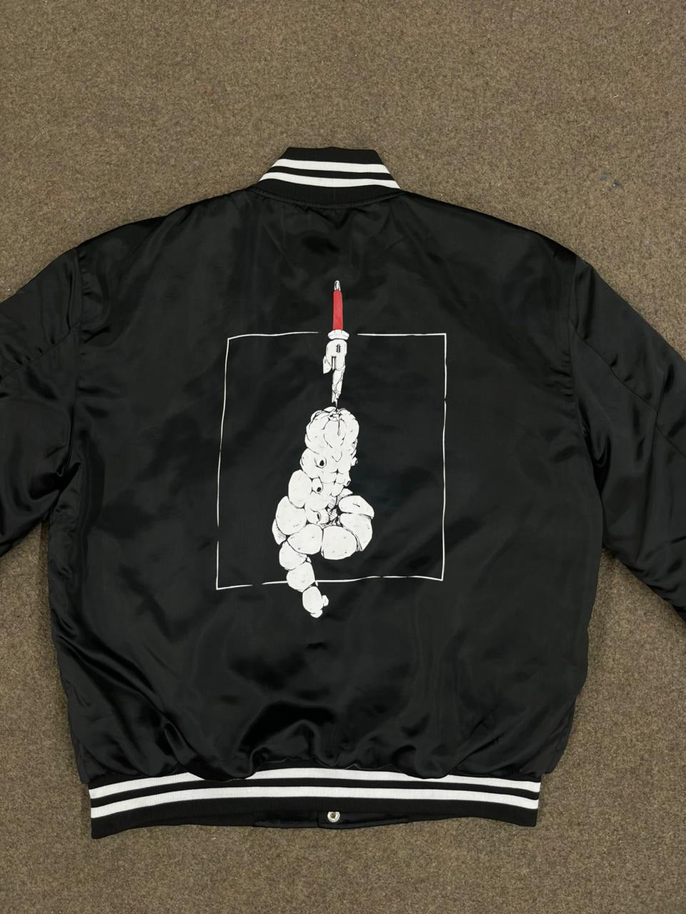 Toji inspired satin bomber jacket
