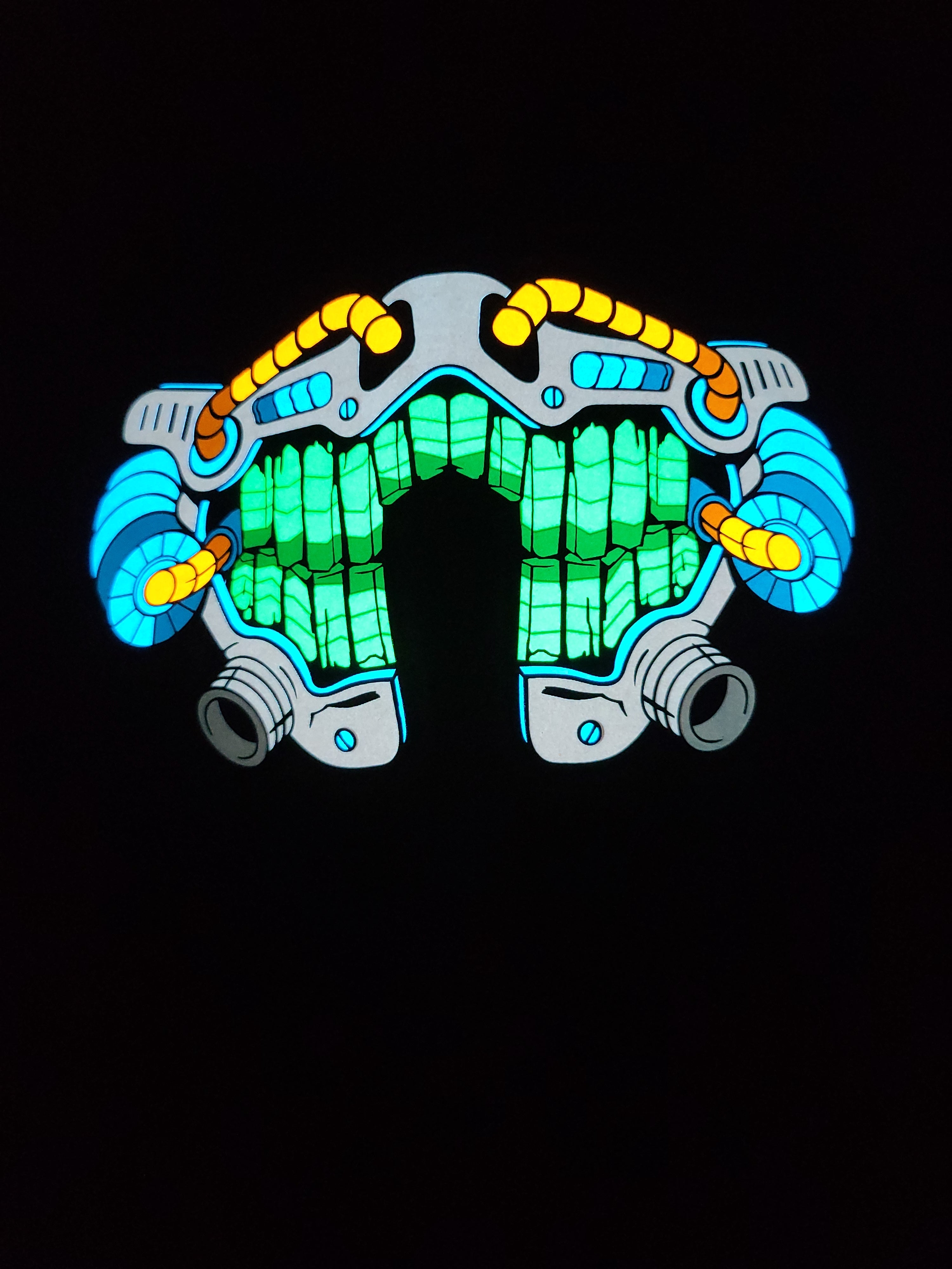 Sound activated infected mech mask