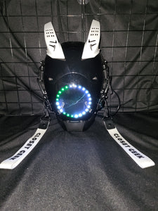 L.e.d cyber helmet with fins