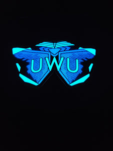 Sound activated Blue UWU mask