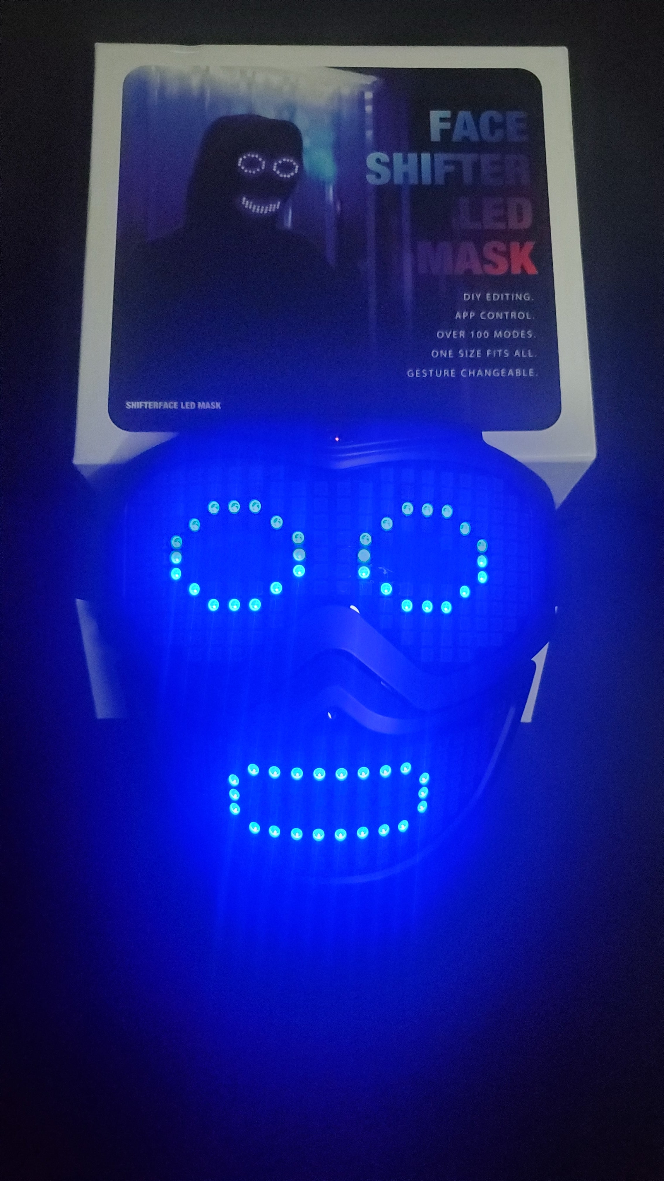 L.E.D full face cyber mask (bluetooth)