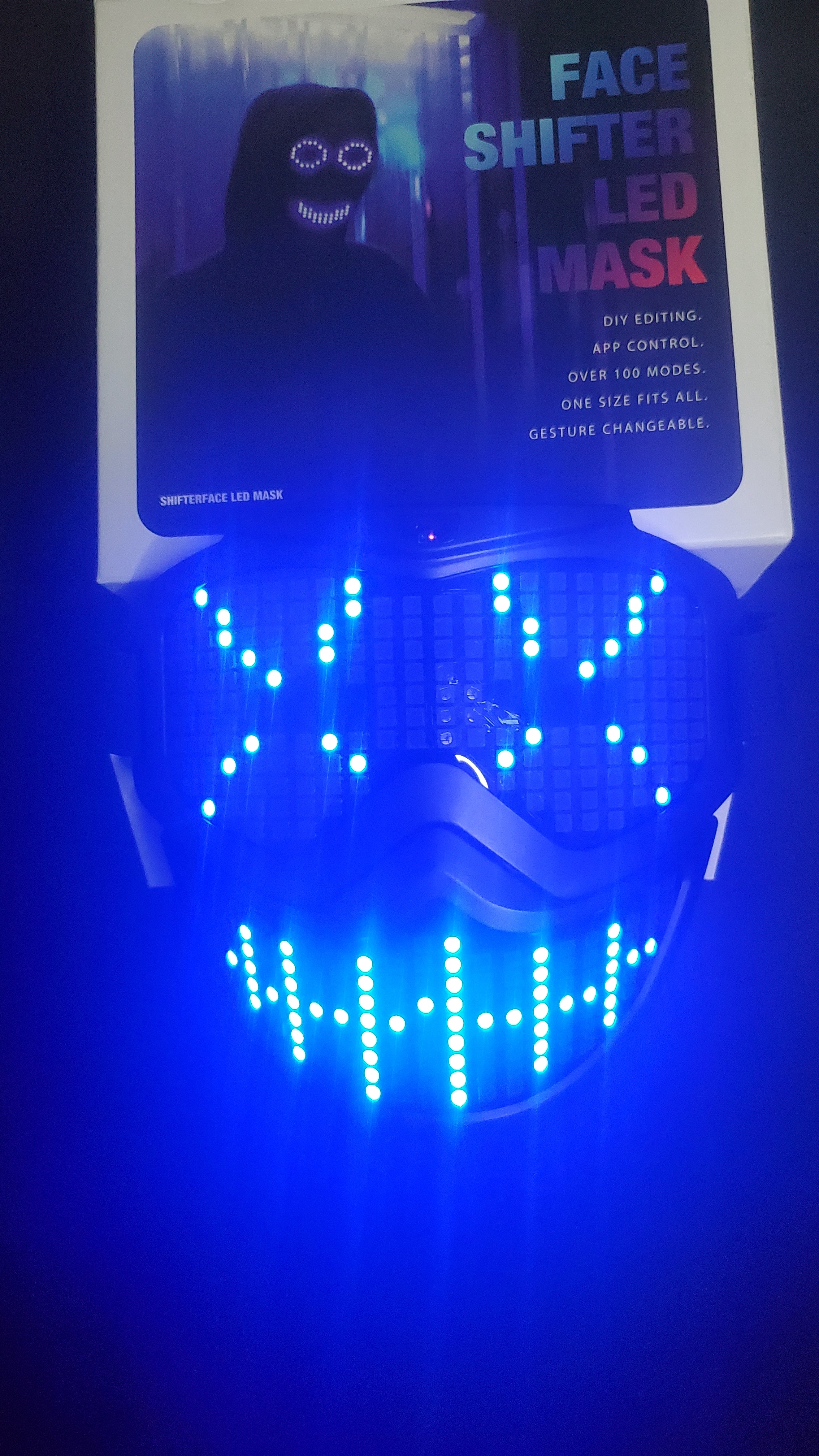 L.E.D full face cyber mask (bluetooth)
