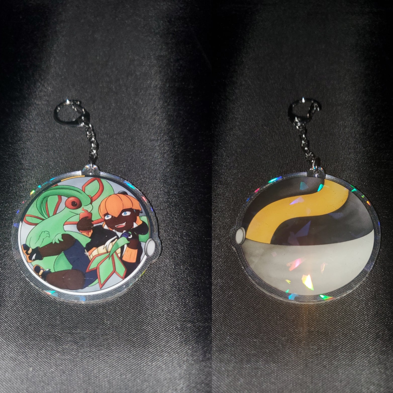 Roshan and Flygon 2 sided keychain